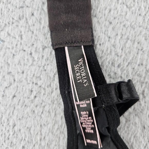 Victoria's Secret Bra Womens 32D Black Very Sexy Unlined Balconet Mesh Lingerie - Picture 7 of 15